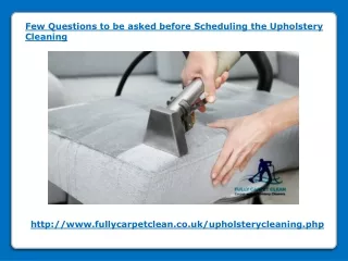 few questions to be asked before scheduling