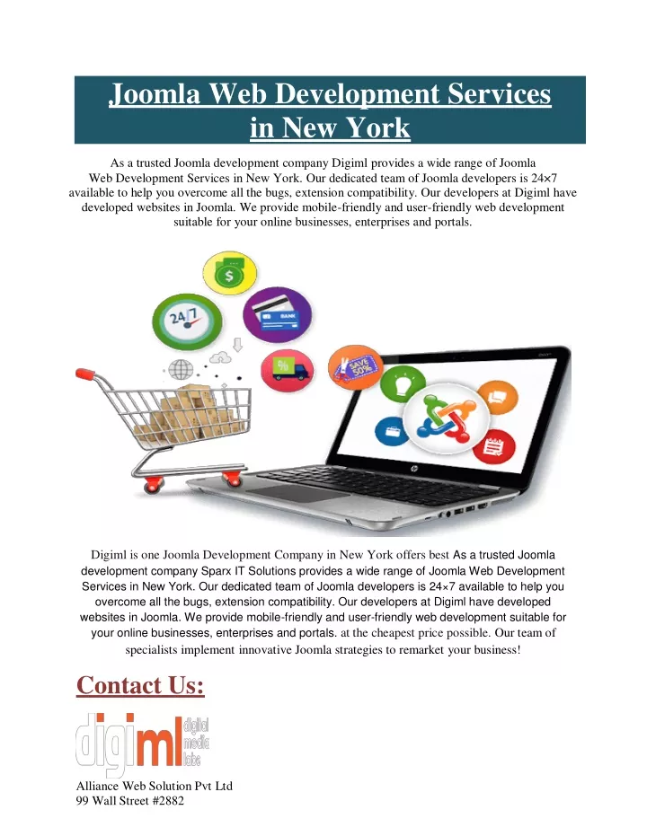 joomla web development services in new york