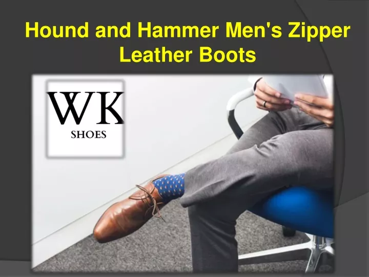 hound and hammer men s zipper leather boots