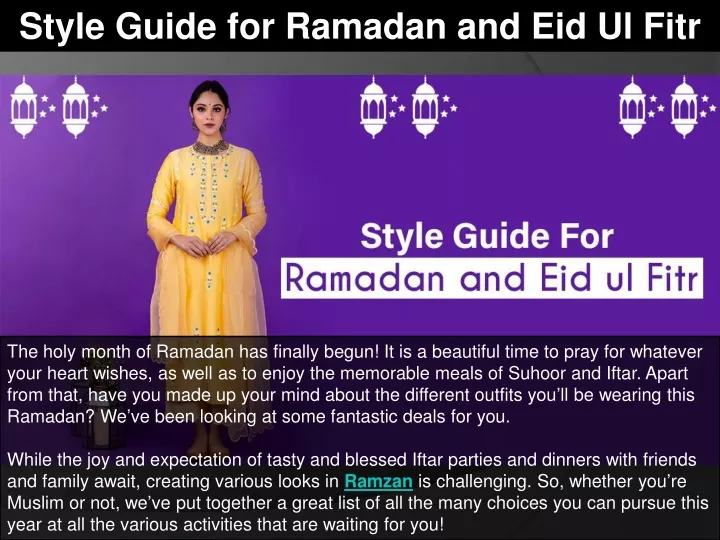 style guide for ramadan and eid ul fitr