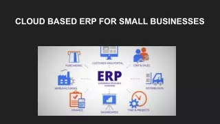 Cloud based erp for small business.