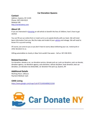 Car Donation Queens