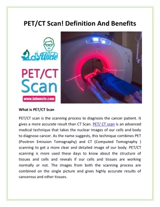 pet ct scan definition and benefits