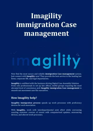 Imagility immigration Case management