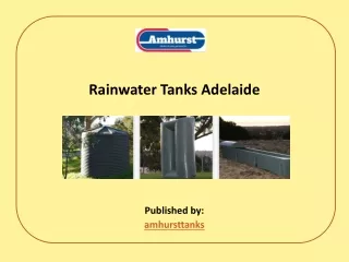 Rainwater Tanks Adelaide