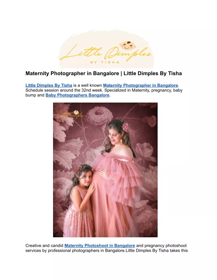 maternity photographer in bangalore little