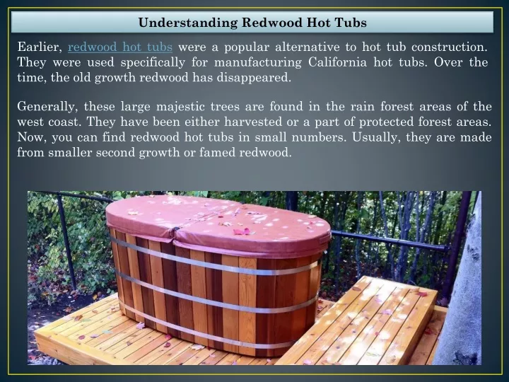 understanding redwood hot tubs