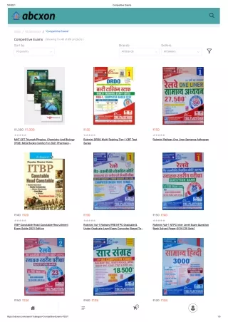 Buy Competitive Exams Books Online at Lowest Prices|| ABCXON
