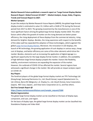market research future published a research