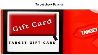 Target check Balance