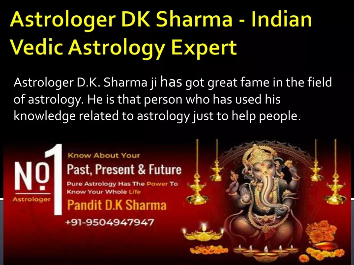 astrologer dk sharma indian vedic astrology expert