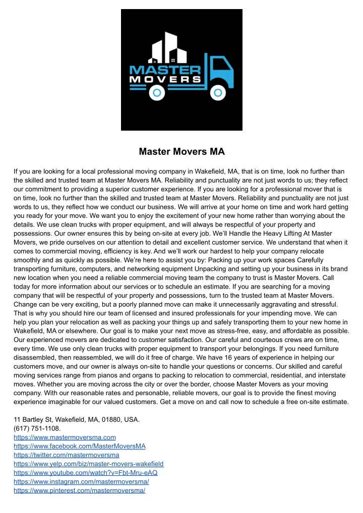 master movers ma