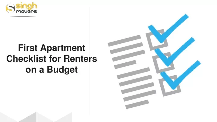 first apartment checklist for renters on a budget