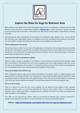 Explore The Rules For Rugs For Bedroom Area