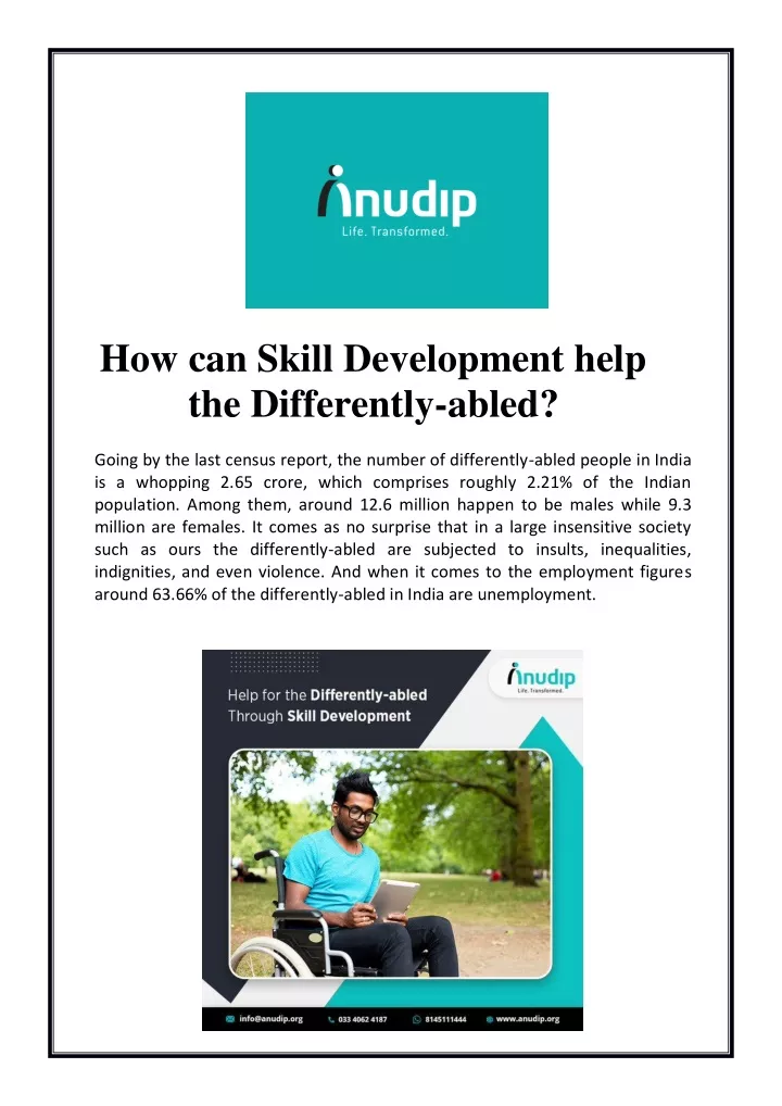 how can skill development help the differently