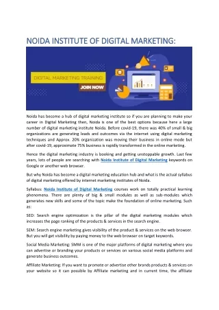 NOIDA INSTITUTE OF DIGITAL MARKETING NOIDA 62