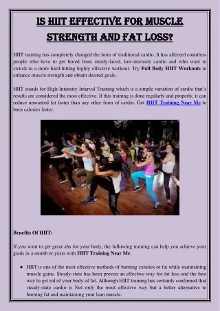 is hiit effective for muscle is hiit effective