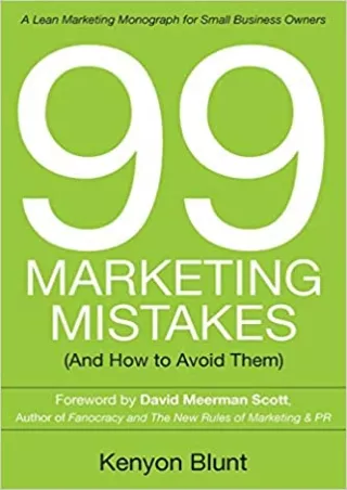 99 Marketing Mistakes  And How to Avoid Them