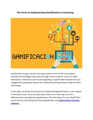 the perks of implementing gamification