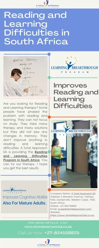 reading and learning difficulties in south africa