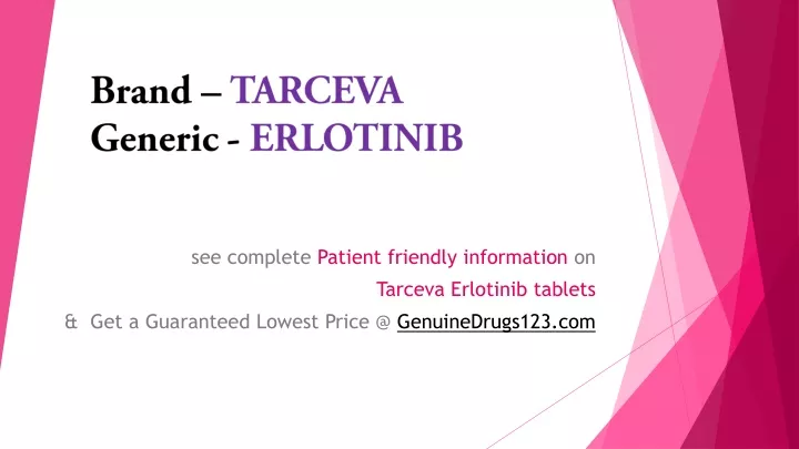 brand tarceva generic erlotinib