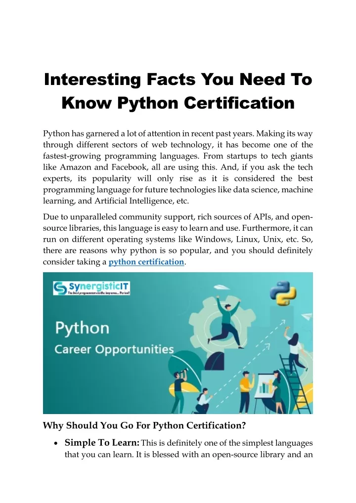 interesting facts you need to know python