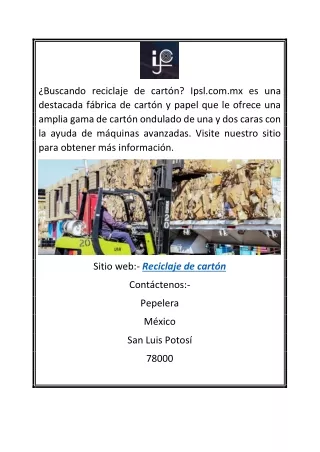 buscando reciclaje de cart n ipsl