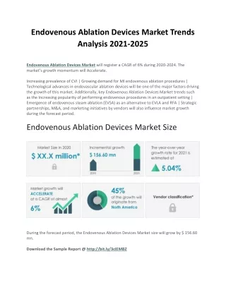 endovenous ablation devices market trends