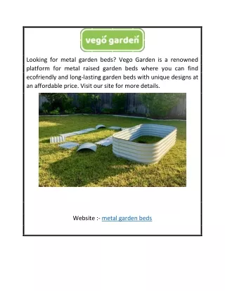 metal garden beds  Vegogarden.com