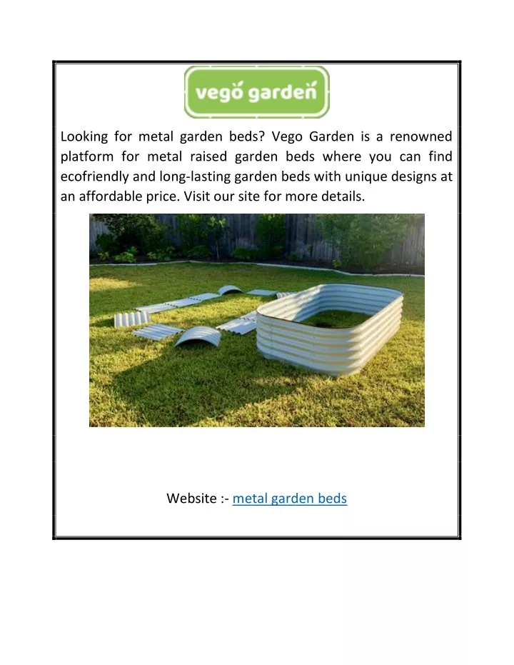 looking for metal garden beds vego garden