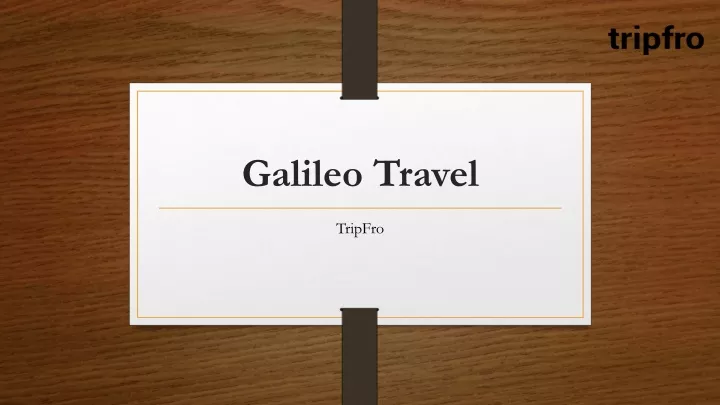 galileo travel