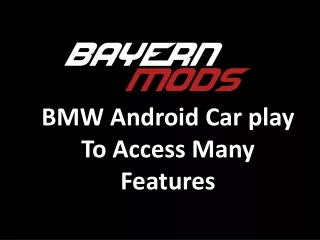 BMW Android Carplay To Access Many Features