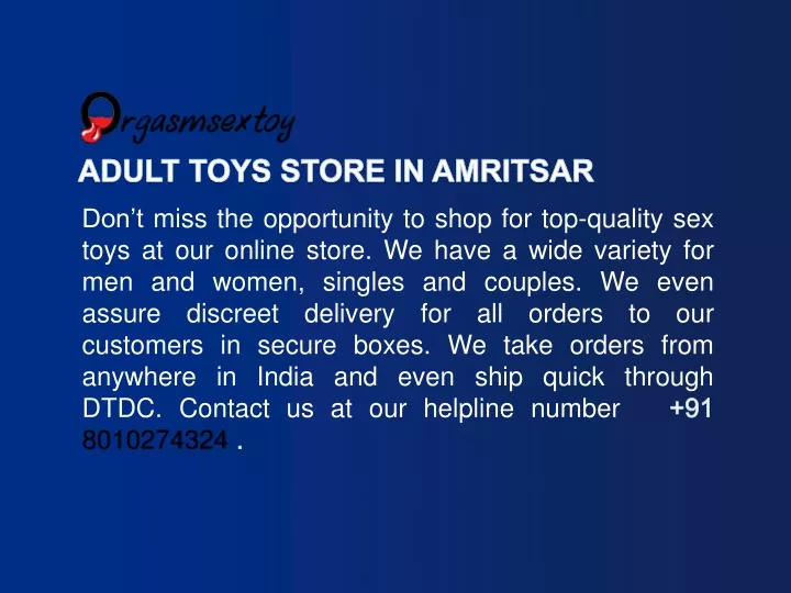 adult toys store in amritsar