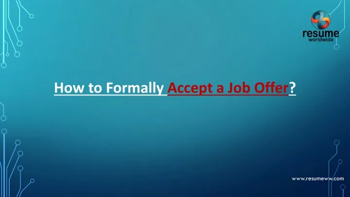 how to formally accept a job offer
