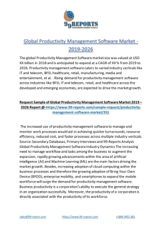 global productivity management software market