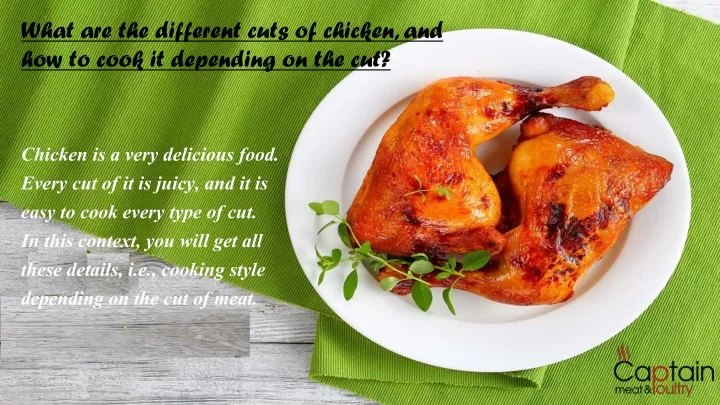 what are the different cuts of chicken
