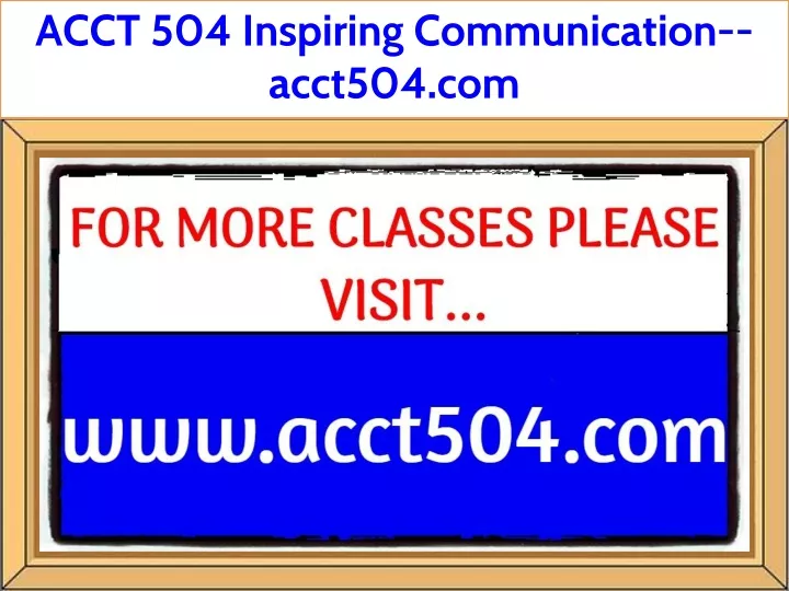 acct 504 inspiring communication acct504 com