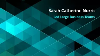 Sarah Catherine Norris - Led Large Business Teams