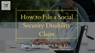 How to File a Social Security Disability Claim