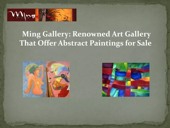 ming gallery renowned art gallery that offer