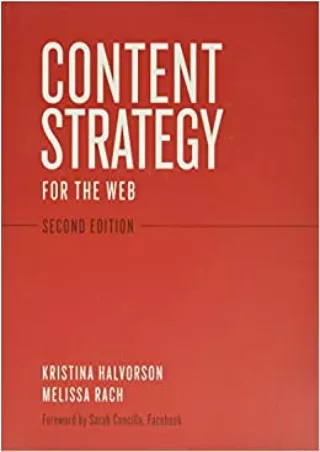 BEST BOOK Content Strategy for the Web 2nd Edition