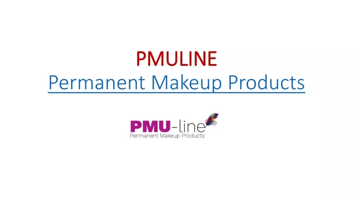 pmuline permanent makeup products