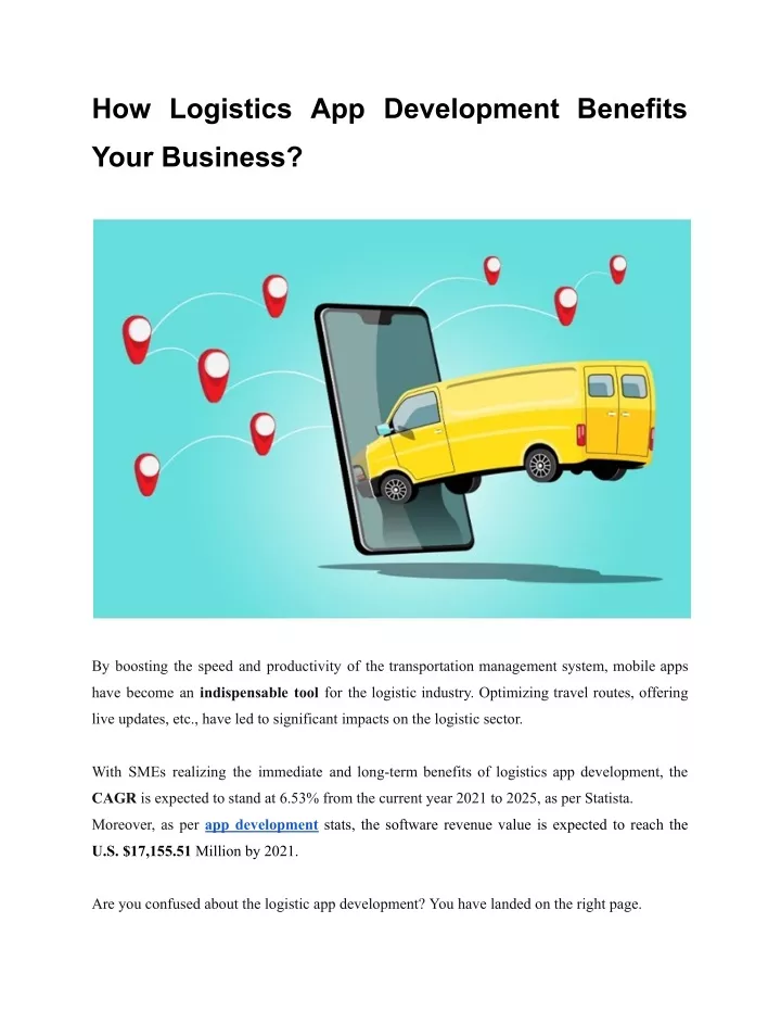 how logistics app development benefits
