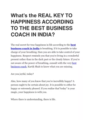 The Best Business Coach on YouTube in India