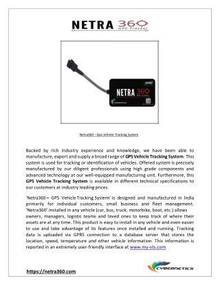 netra360 gps vehicle tracking system