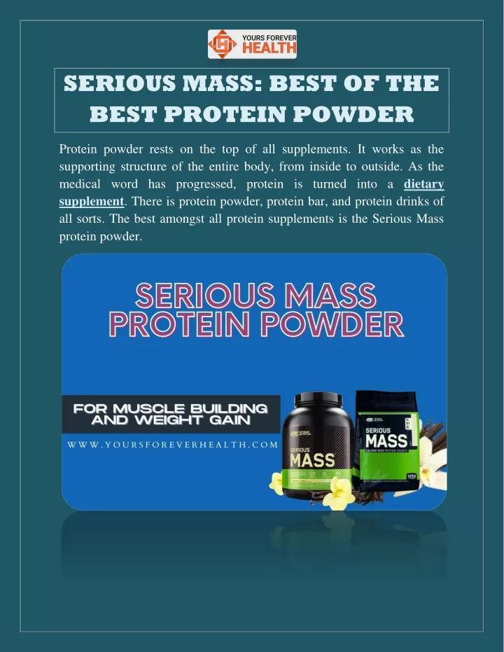 serious mass best of the best protein powder