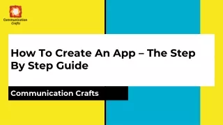 how to create an app the step by step guide