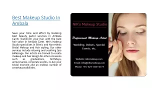 Nik's Makeup Studio
