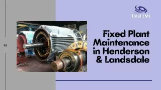 Fixed Plant Maintenance in Henderson & Landsdale