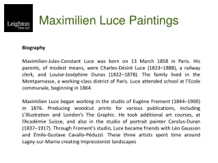 Maximilien Luce Paintings